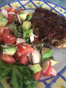 Little Hummingbird - Crumbed chicken breast with salad