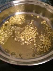 Little Hummingbird - Frying off garlic in ghee